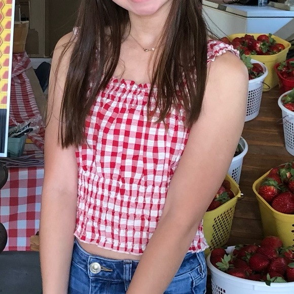 Freshman Tops - Red Gingham Women's Top